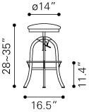 Zuo Crete Barstool