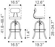 Zuo Gering Bar Chair