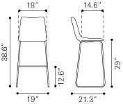 Zuo Smart Bar Chair