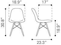 Zuo Solo Dining Chair Vintage Postage Print