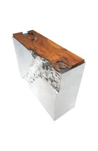Zuo Luxe Console Table Natural & Stainless Steel