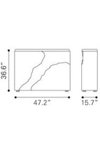 Zuo Luxe Console Table Natural & Stainless Steel