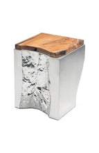 Zuo Luxe Side Table Natural & Stainless Steel