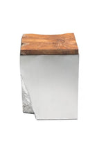 Zuo Luxe Side Table Natural & Stainless Steel