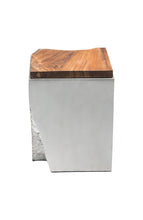 Zuo Luxe Side Table Natural & Stainless Steel