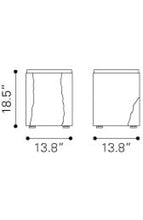 Zuo Luxe Side Table Natural & Stainless Steel