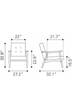 Zuo Rocky Arm Chair