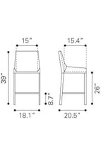 Zuo Fashion Bar Chair Stone - Set Of 2