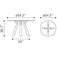 Zuo Beaumont Glass Round Dining Table