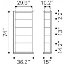 Zuo Beaumont Tall 6 Level Shelf