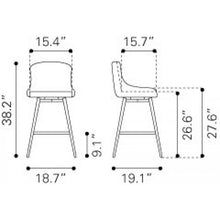 Zuo Dresden Swivel Bar Chair