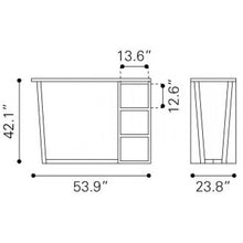 Zuo Brooklyn Storage Bar Table