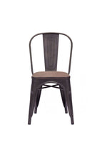 Zuo Elio Chair Rusty+Elm Wood Top - Set Of 2