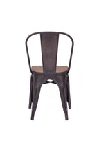 Zuo Elio Chair Rusty+Elm Wood Top - Set Of 2