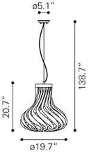 Zuo Tsunami Ceiling Lamp