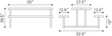 Zuo Cuomo Picnic Table
