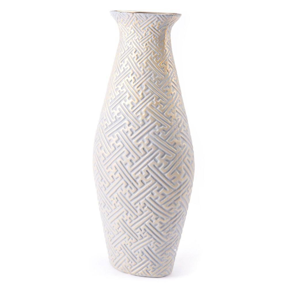 Zuo Arcadia Large Vase Gray & Gold