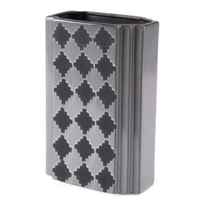 Zuo Arlequim Rectangular Vase Medium Grey & Black