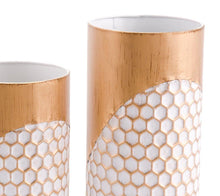 Zuo Honeycomb Candle Holders Gold - Set Of 3
