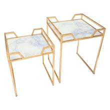 Zuo Green Faux Marble Tables - Set Of 2