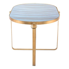 Zuo Zaphire Tables Blue & Antique G - Set Of 2