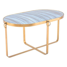 Zuo Zaphire Tables Blue & Antique G - Set Of 2