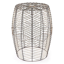Zuo Wired Garden Seat - Black & Gold