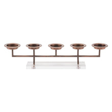 Zuo Lucite 5 Candle Holder Gold