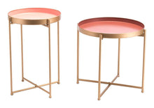 Zuo Red Short End Table Pink