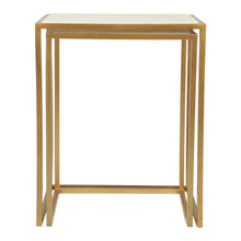 Zuo Kensington Nesting Tables Stone & Brass
