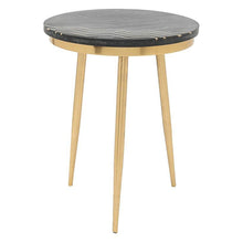 Zuo Rumi Accent Table Set Black Marble & Brass