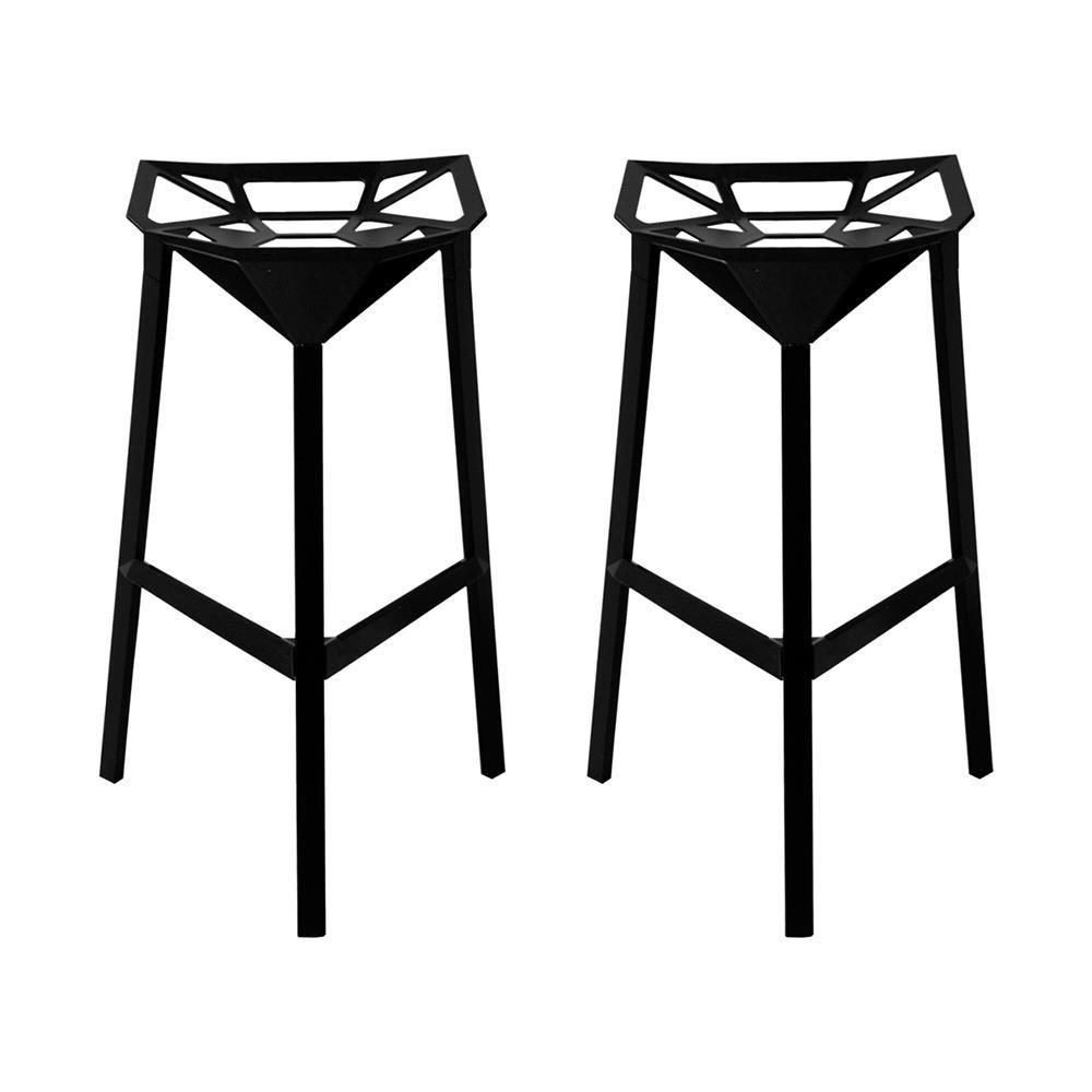 Mod Made Geometric Aluminum Barstool 2-Pack