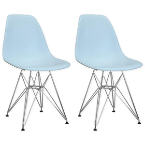 Mod Made Paris Tower Side Chair Chrome Leg 2-Pack