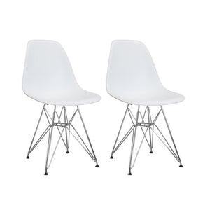 Mod Made Paris Tower Side Chair Chrome Leg 2-Pack