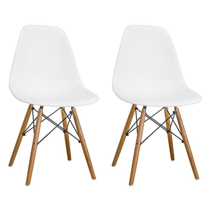 Mod Made Paris Tower Side Chair Wood Leg 2-Pack