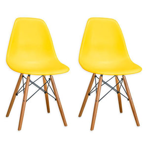 Mod Made Paris Tower Side Chair Wood Leg 2-Pack