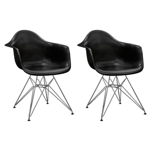 Mod Made Paris Tower Arm Chair Chrome Leg 2-Pack