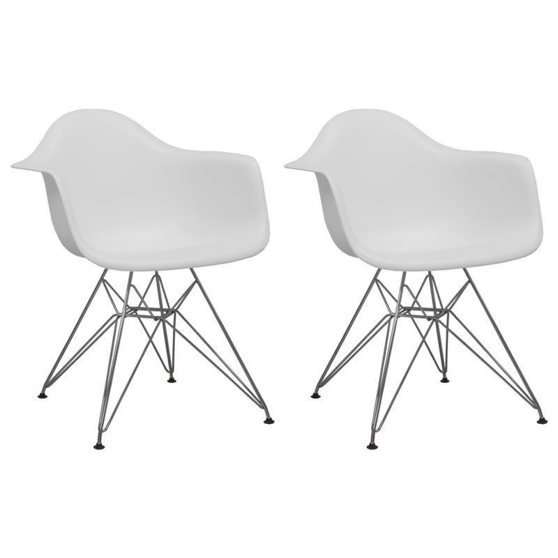 Mod Made Paris Tower Arm Chair Chrome Leg 2-Pack