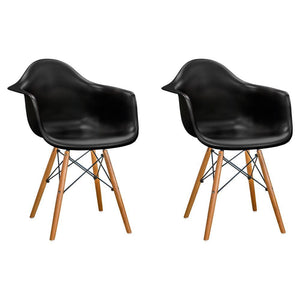 Mod Made Paris Tower Arm Chair Wood Leg 2-Pack