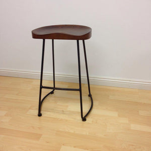 Mod Made Potter Wood Counter Stool Metal Leg 2-Pack