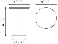Zuo Bergen Bar Table