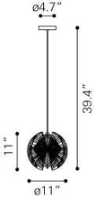 Zuo Centari Ceiling Lamp Black