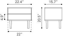 Zuo LA Night Stand