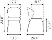 Zuo Oulu Dining Chair - Set of 4
