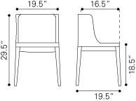 Zuo Pizzaro Dining Chair - Set Of 2