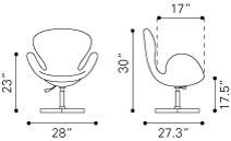 Zuo Pori Occasional Chair