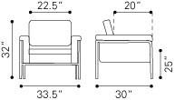 Zuo Singular Arm Chair